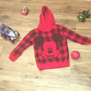 Disney Sweater. Mickey on Red and Black. Toddler.